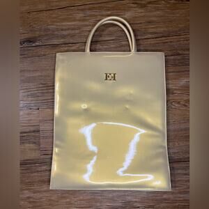 Escada Beaute  Handbag Gold Yellow Patent Leather